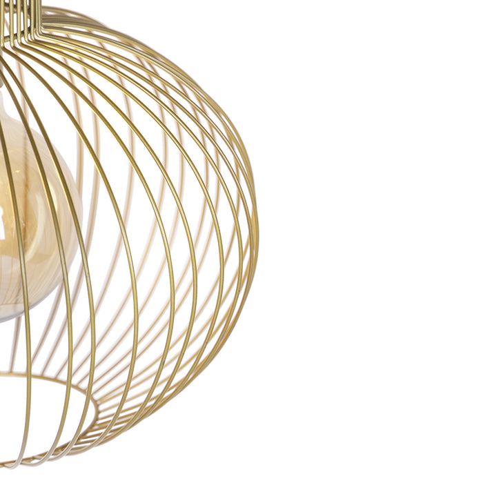 QAZQA Design hanglamp goud - Wire Bake