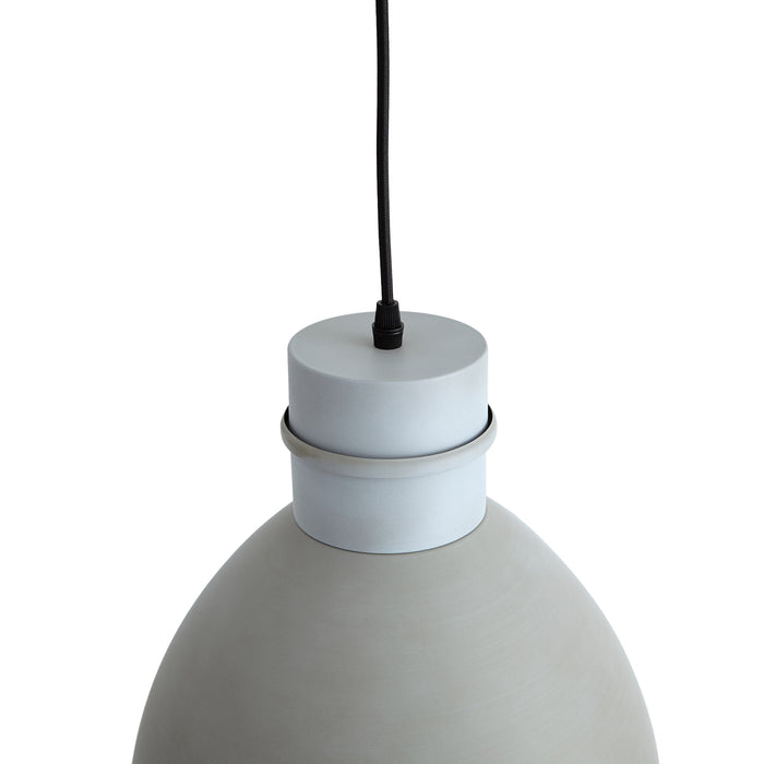 QAZQA Set van 2 landelijke hanglampen grijs - Dory