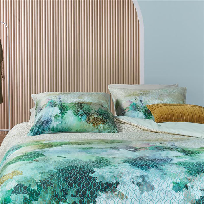 Kardol & Verstraten Metamorphose Dekbedovertrek 140 x 200/220 cm - Blauw/Groen