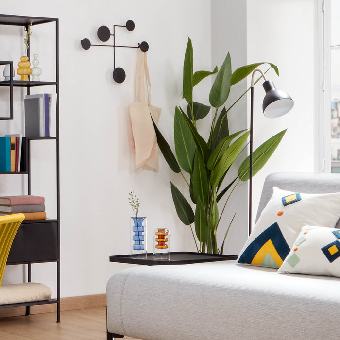 Kave Home - Charlize vaas in transparant en blauw glas