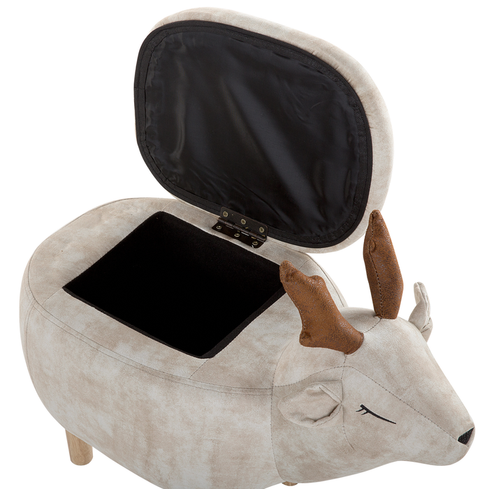 Beliani - REINDEER - Hocker - Beige - Polyester