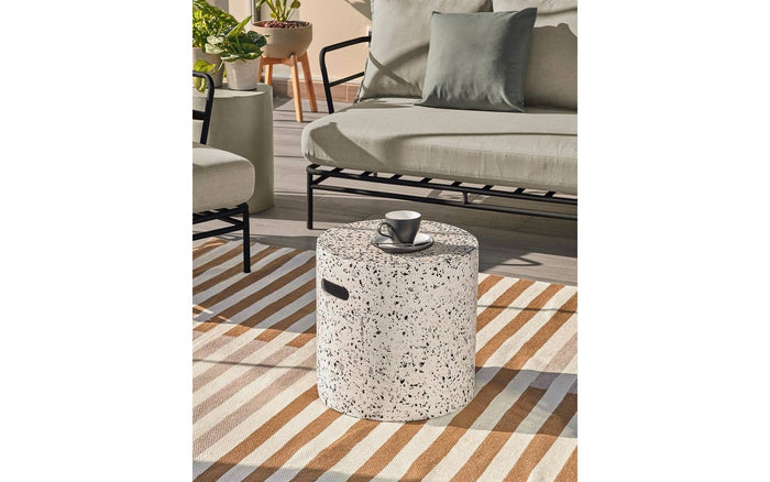 Kave Home - Jenell kruk wit terrazzo Ø 35 cm