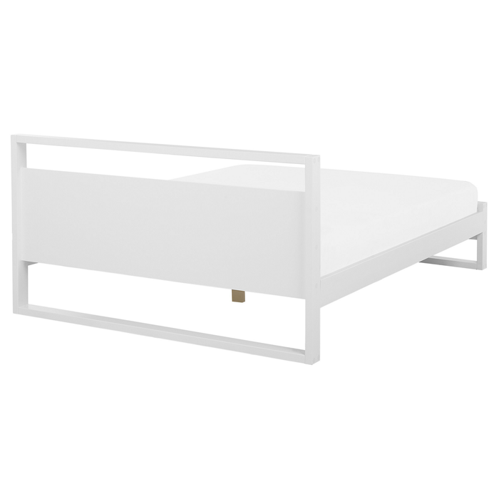 Beliani - GIULIA - Tweepersoonsbed - Wit - 160 x 200 cm - Dennenhout