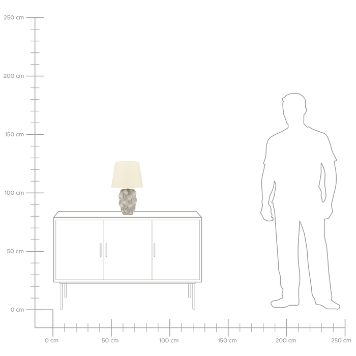 Beliani - ALLIKA - Tafellamp - Gebroken wit - Keramiek