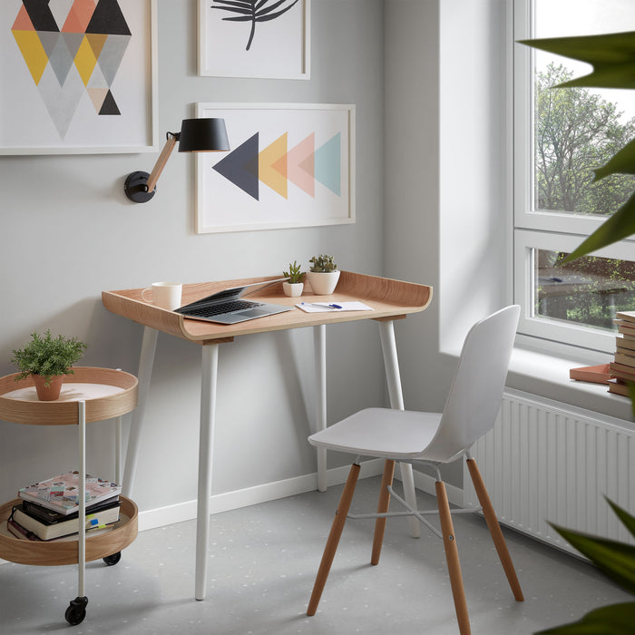 Kave Home - Muse wandlamp in beukenhout en staal met zwarte afwerking