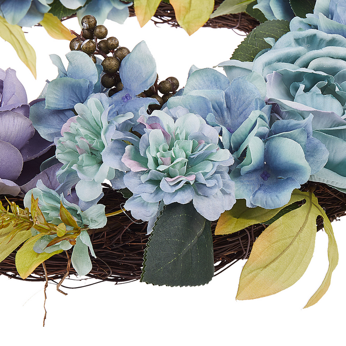 Beliani - GALDAR - Krans - Lichtblauw - Polyester