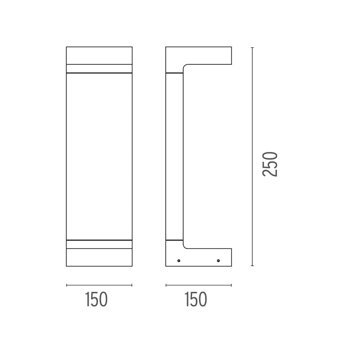Flos Casting C 150x250 sokkellamp LED 3000K zwart