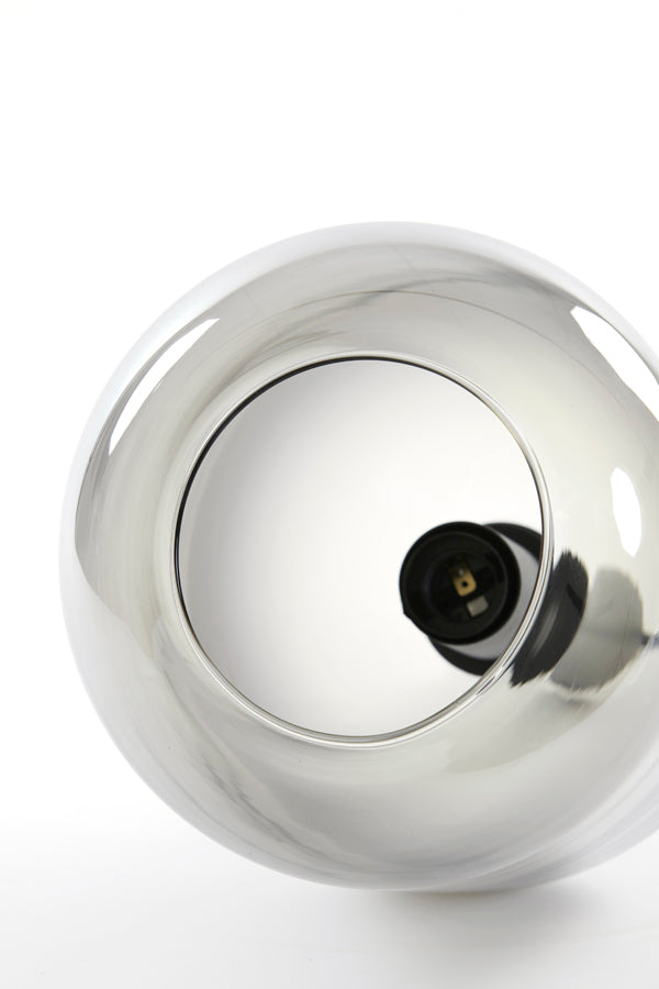 Light & Living Light&living Hanglamp Ø16x26 cm LEKAR zwart+smoke glas