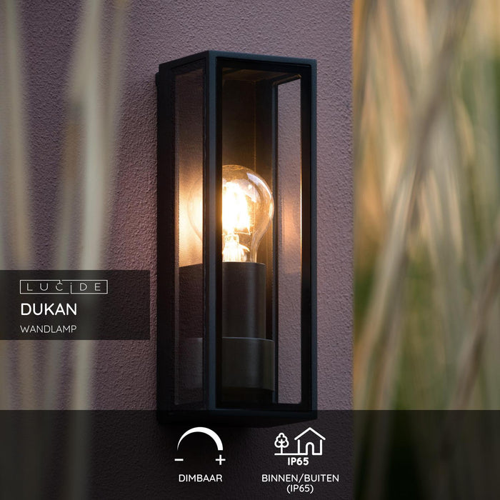 Lucide DUKAN Wandlamp - Zwart