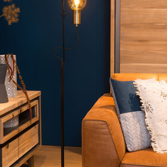 Lucide MALCOLM Vloerlamp 1xE27 - Zwart