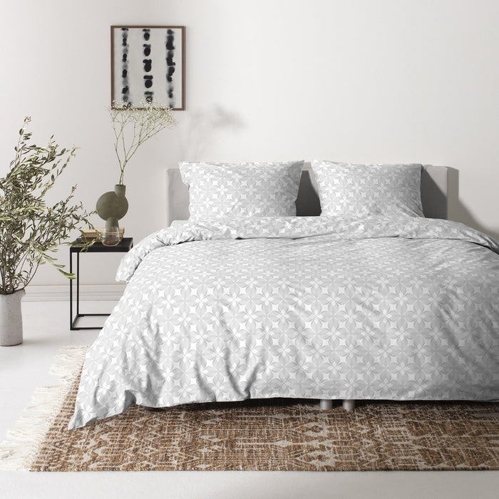 Cinderella Lilou - Dekbedovertrek - Satijn - 200x200|220 cm - White