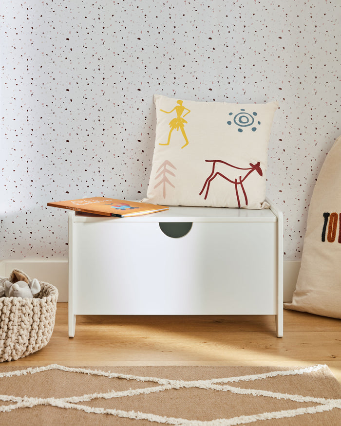 Kave Home - Speelgoedtas Sira 100% katoen letters in mosterdgeel en