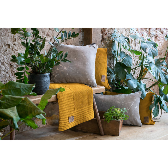 Knit Factory James Sierkussen - Licht Grijs - 50x50 cm