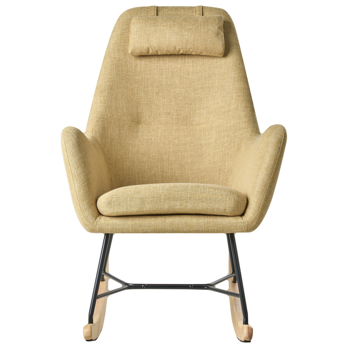 Beliani - ARRIE - Schommelstoel - Geel - Polyester