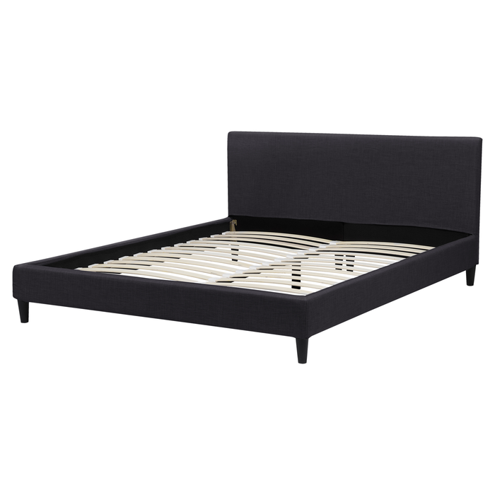 Beliani-FITOU -Tweepersoonsbed LED-Zwart-160 x 200 cm-Polyester