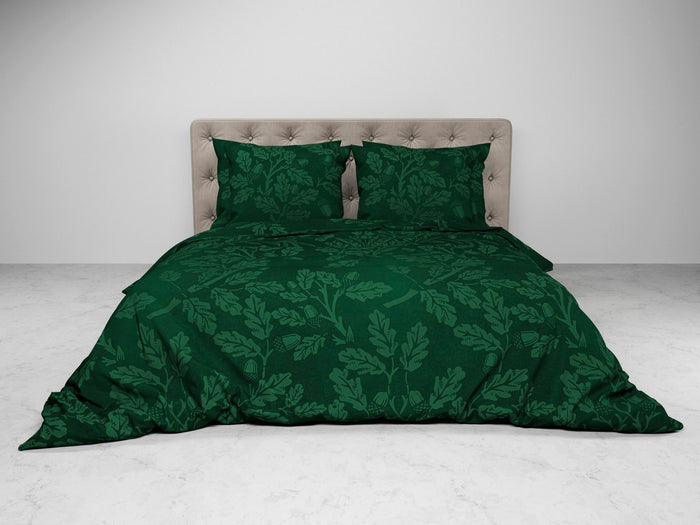 Heckett Lane Dekbedovertrek Flanel Boas - halo green