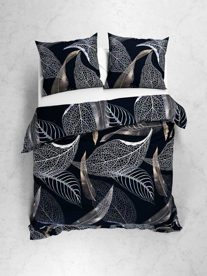 Heckett Lane Dekbedovertrek Flanel Liba - oil black