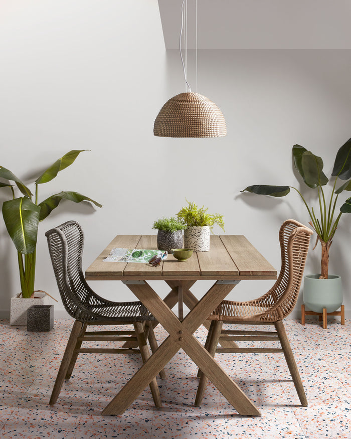 Kave Home - Braydon terrazzo bloempot zwart