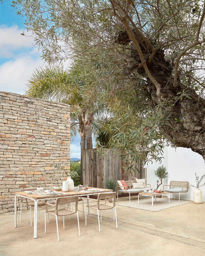 Kave Home - Ryba suikerpot van wit en bruin keramiek