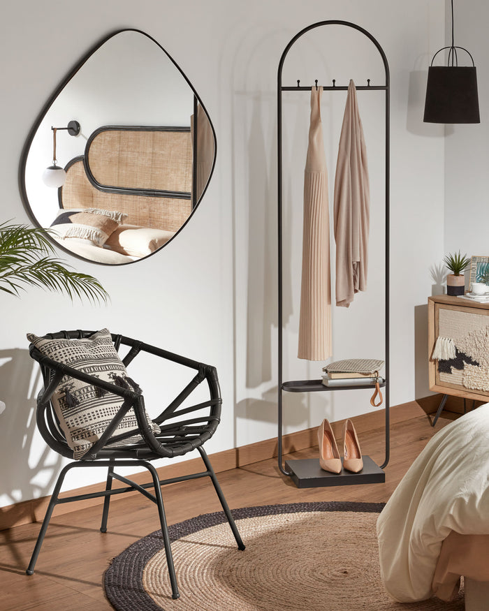 Kave Home - Anera stalen spiegel, 93 x 90 cm