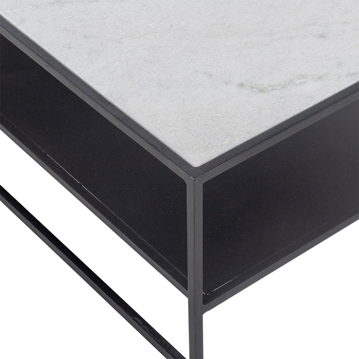 Giga Meubel  Salontafel Wit Marmer - Rechthoekig 140cm - Tafel Alba