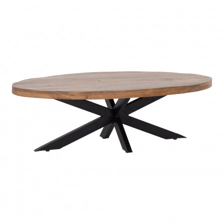 Giga Meubel - Salontafel Ovaal Naturel - Mangohout - 130x70x40cm