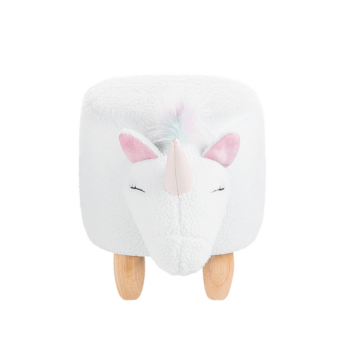 Beliani - UNICORN - Hocker - Wit - Polyester