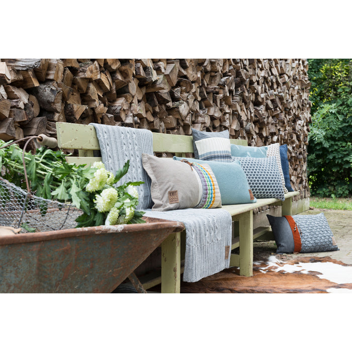 Knit Factory Mila Sierkussen - Beige|Zwart - 60x40 cm