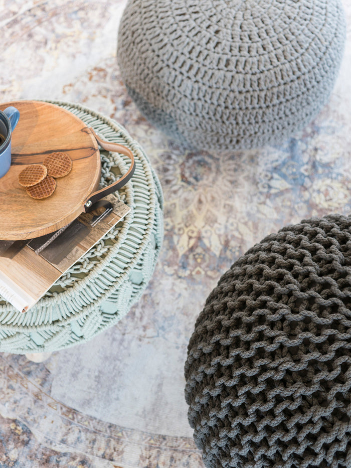 Vloerkleed Viola Rond Taupe ø120 cm