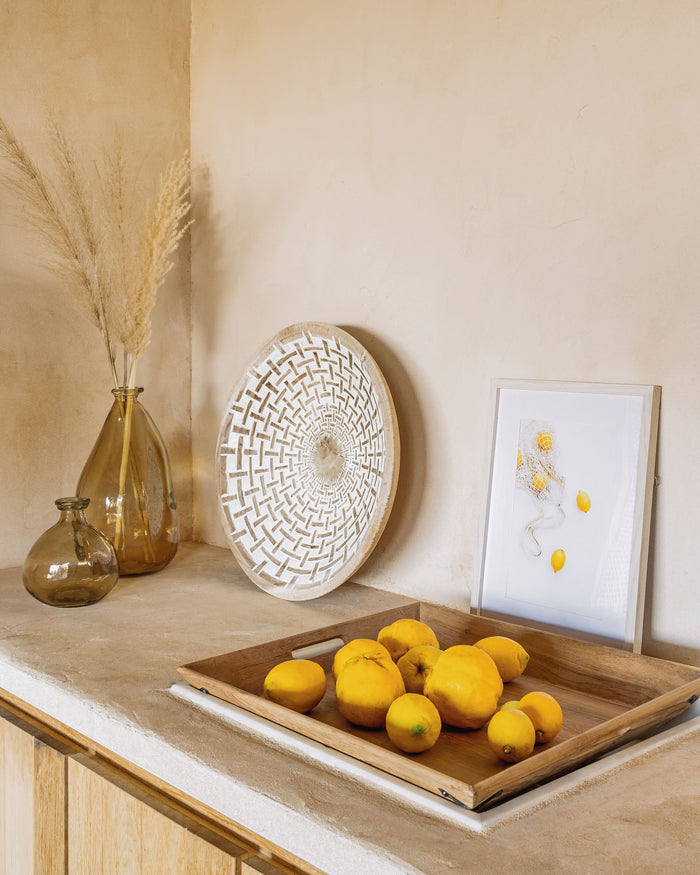 Kave Home - Brenna medium glazen vaas bruin 100% gerecycled