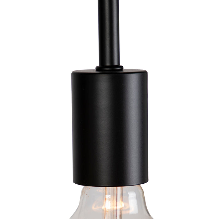 QAZQA Moderne vloerlamp zwart rond 145cm - Facil