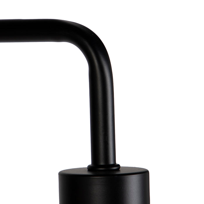 QAZQA Moderne vloerlamp zwart rond 145cm - Facil