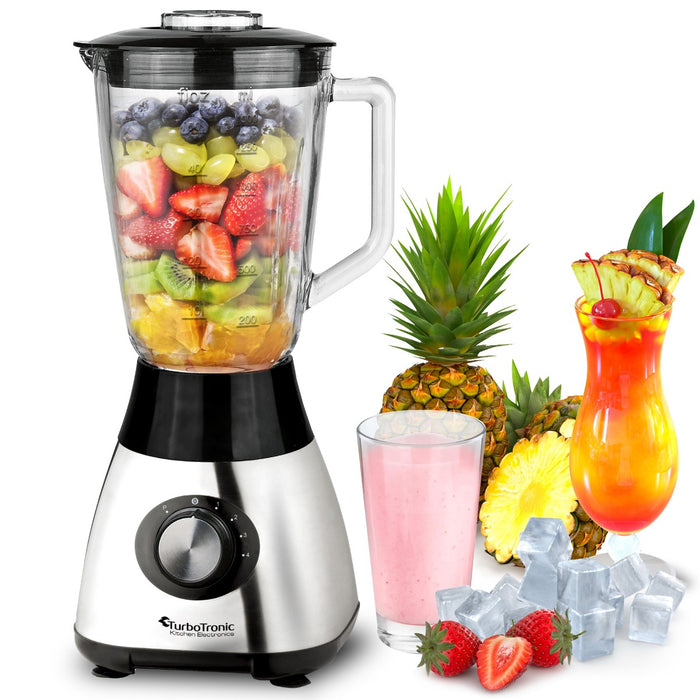 TurboTronic BG5 Blender met glazen kan 1.5 Liter 1200W