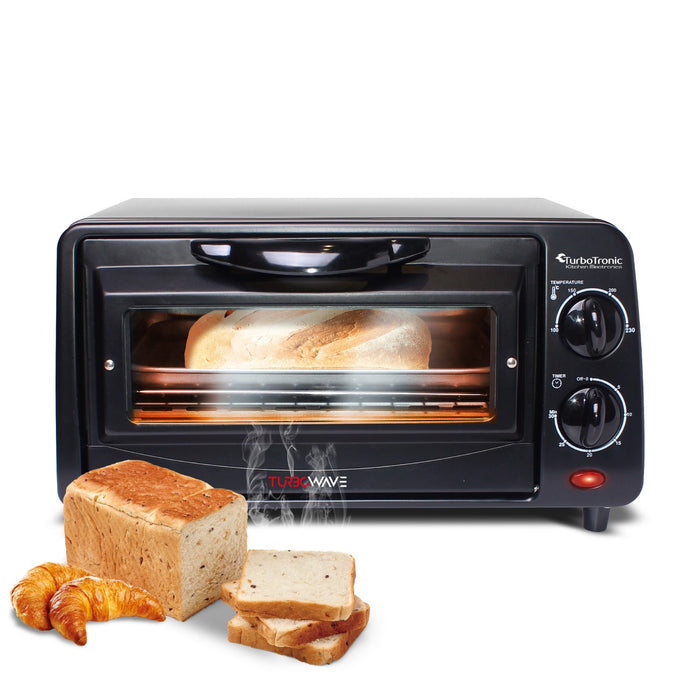 TurboTronic EV9 RVS Elektrische Oven 800W 9 Liter - Zwart