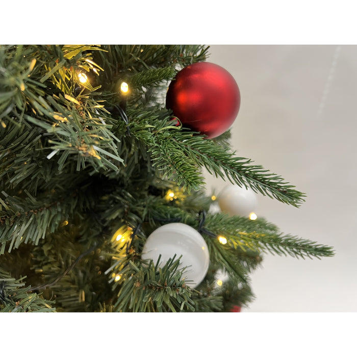 Easy Set Up Tree® LED Avik Red 210 cm Kerstboom met Versiering