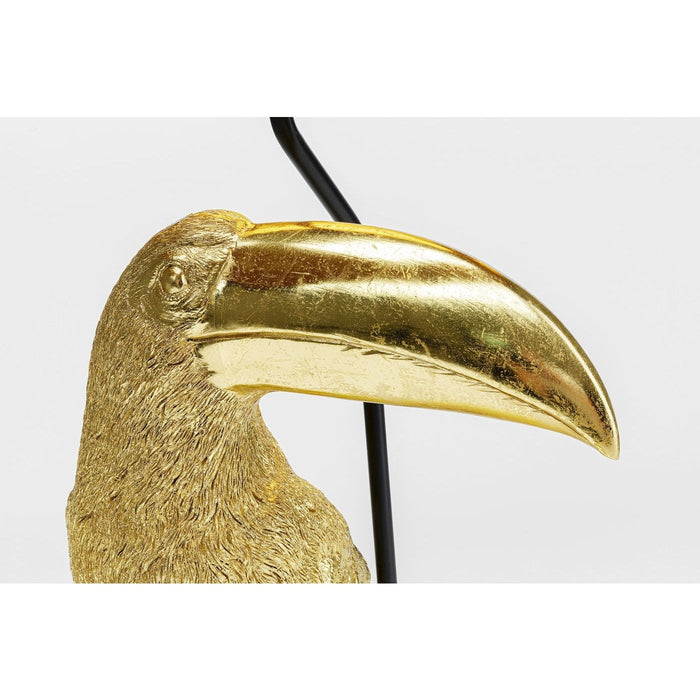 Kare Design Toucan Tafellamp - Zwarte Lampenkap - Goud