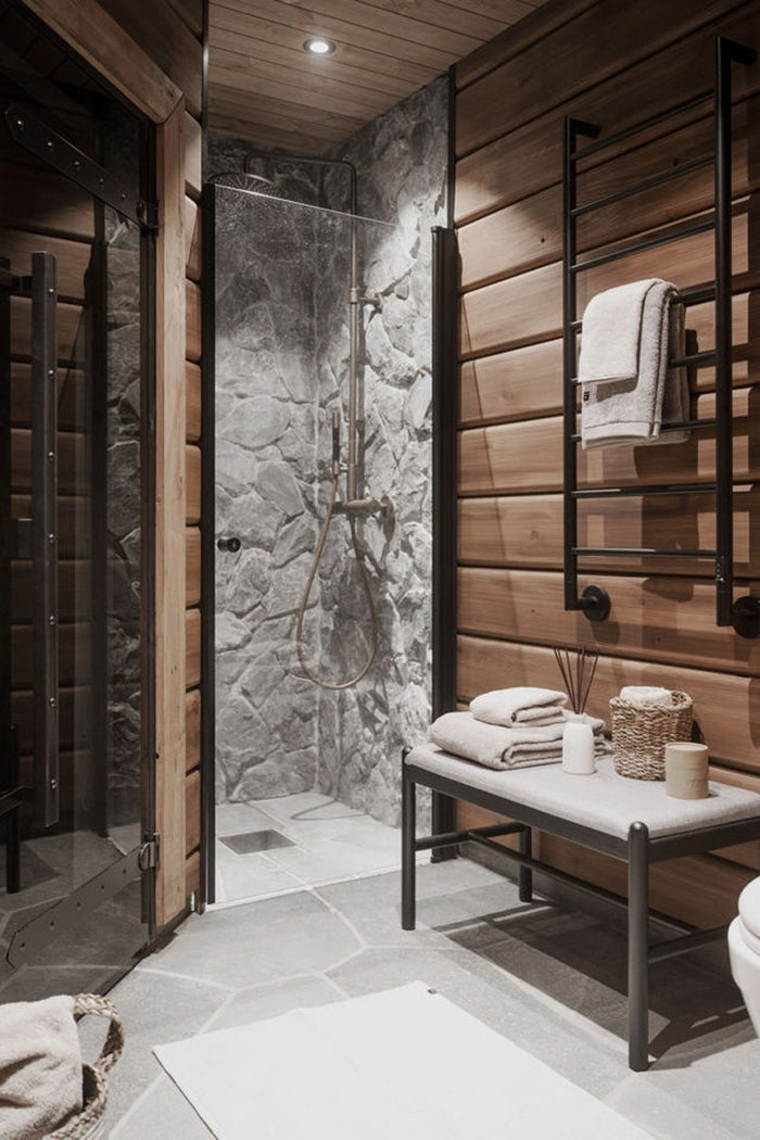 Rowico Home Milford eikenhouten bankje zwart - met zitkussen - 80 x 46