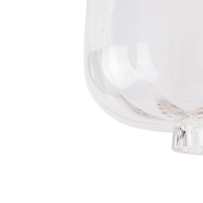 QAZQA Design plafondlamp zwart met helder glas - Qara