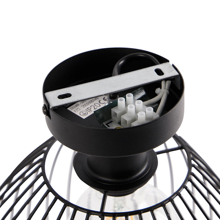 QAZQA Design plafondlamp zwart 29 cm - Pua