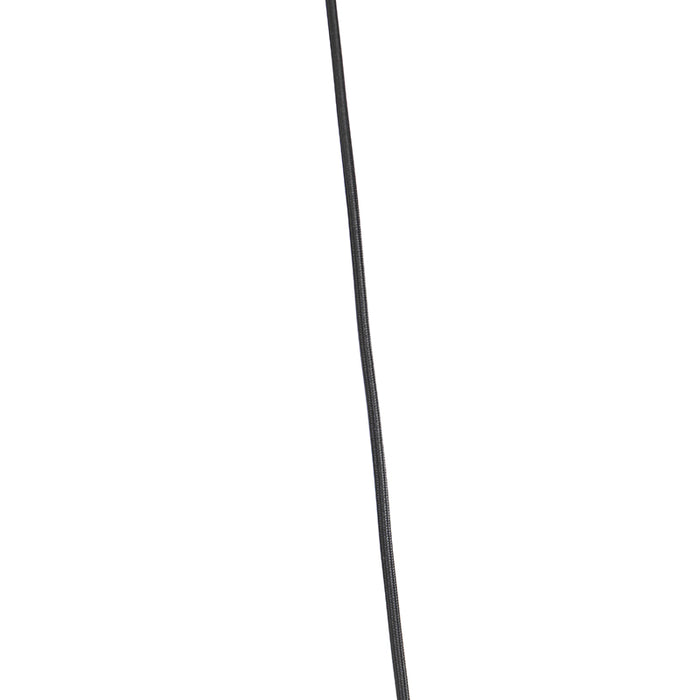 QAZQA Design hanglamp zwart met amber glas 3-lichts 226 cm - Qara