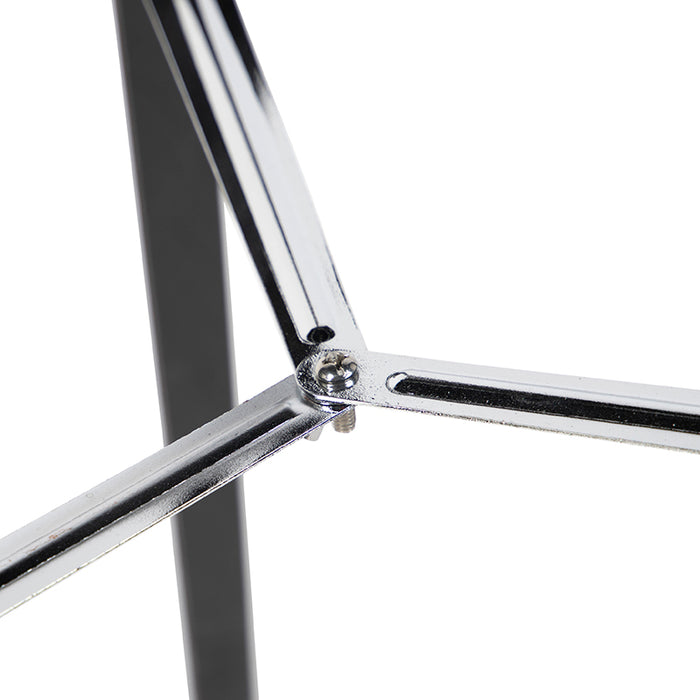 QAZQA Vloerlamp Tripod zwart met kap 45cm linnen wit