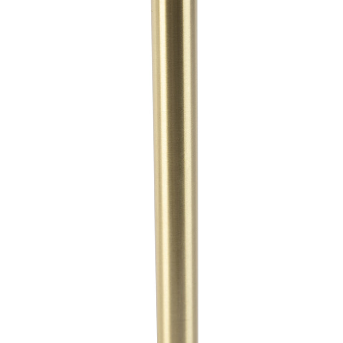 QAZQA Klassieke tafellamp messing met zwarte kap 32 cm - Simplo