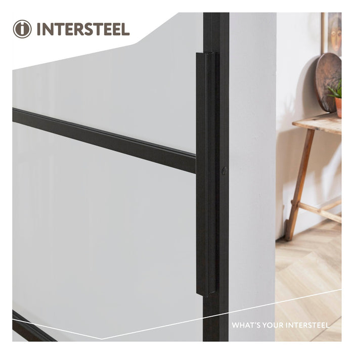 Intersteel DIY-schuifdeur Cubo zwart incl. matglas 2150x980x28mm +