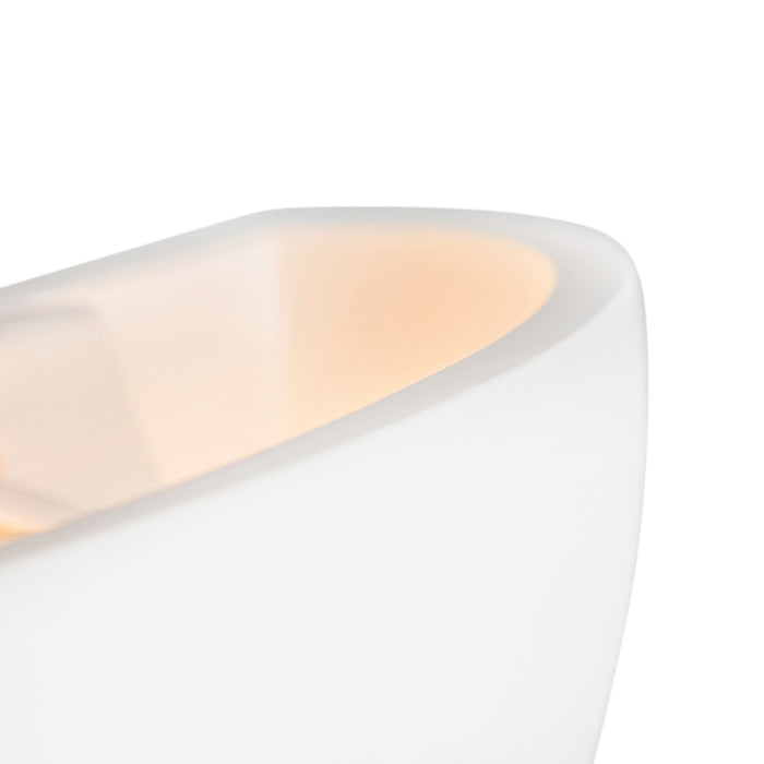 QAZQA Moderne wandlamp wit gips halfrond - Britt