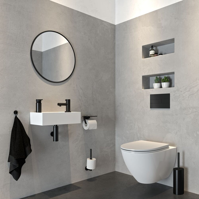 Tiger Noon Toiletrolhouder met Planchet - Zwart