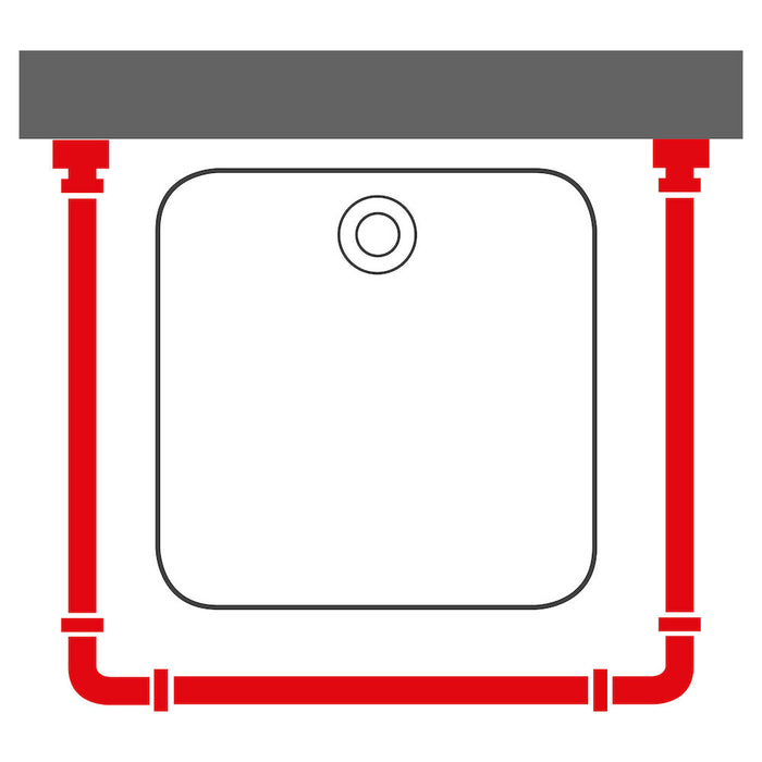Sealskin Easy Roll Douchegordijnstangset 90x90x90 cm Mat Aluminium
