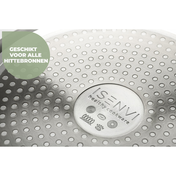 ISENVI Avon Combideal - Grillpan en wokpan met deksel - Ergo