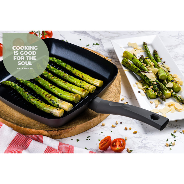 ISENVI Avon Combideal - Grillpan en wokpan met deksel - Ergo