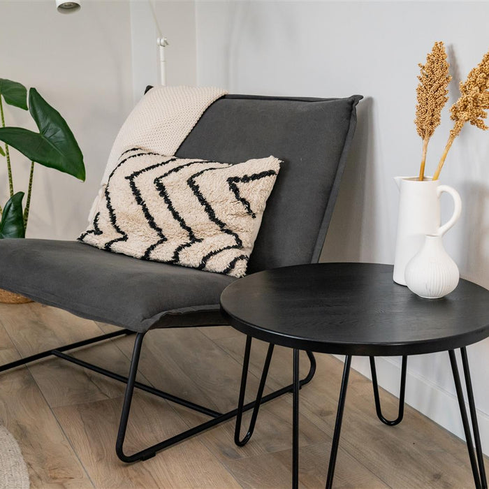 MaximaVida salontafel Chicago rond 60 cm zwart - hairpin poten Seattl