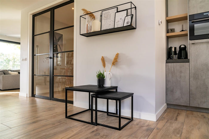 MaximaVida vierkante salontafel set Chicago XL zwart 60 cm